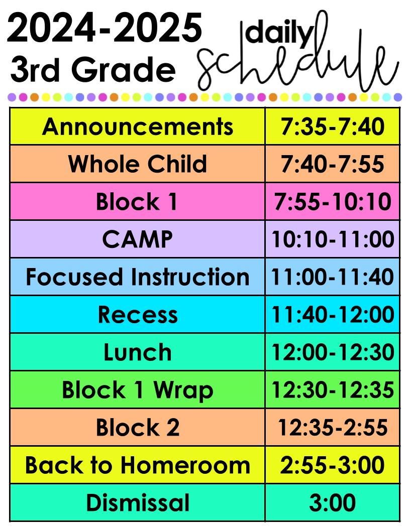 Daily Schedule